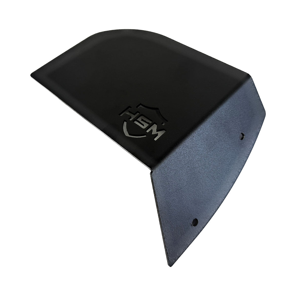 
                  
                    Polaris RZR PRO R oil filter guard in matte black finish, showing mounting holes.
                  
                