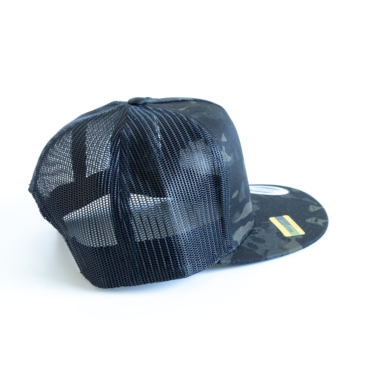 
                  
                    HSM Shield Logo Flat Brim Snapback – Black Camo
                  
                