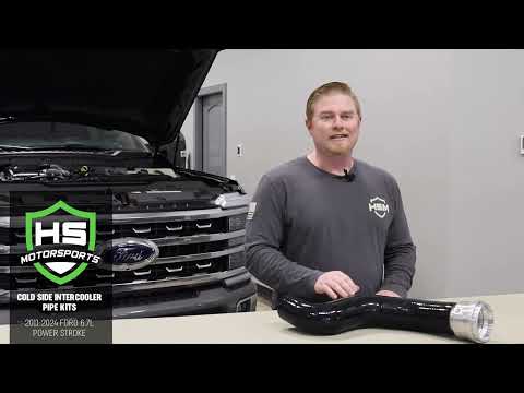 In this video, we take a deep dive into the H&S Motorsports Intercooler Upgrade Kit for the 2017–2024 Ford 6.7L Power Stroke.

Built for long-lasting performance, this kit is proudly made in the USA and designed to eliminate the weak points of the factory plastic cold-side pipe. Our engineers walk you through the construction, benefits, and real-world performance of our 5-ply stainless-reinforced silicone hose paired with a CNC-machined billet aluminum adapter.