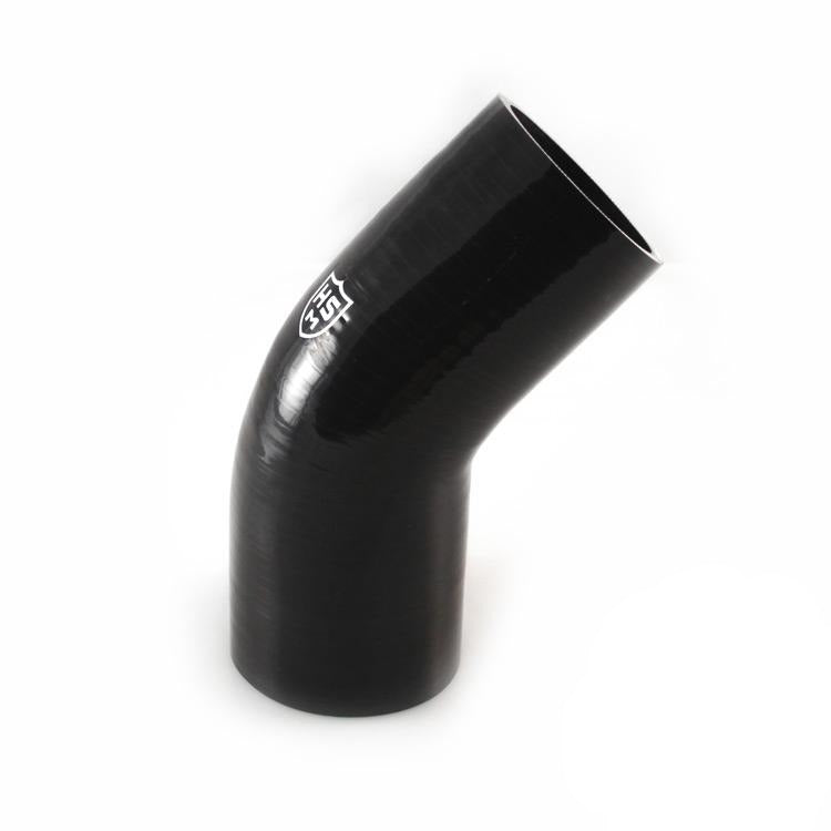 3”X 2.75” Silicone 45° Elbow Hose (Black 5 Ply) - H&S Motorsports